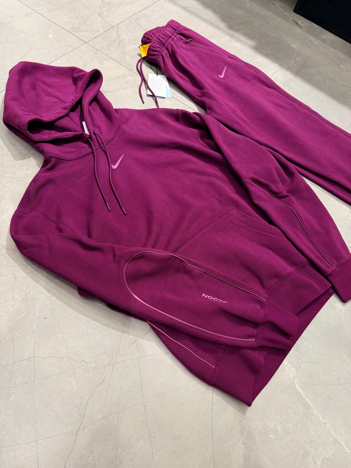 Tuta Nike Nocta Bordeaux Felpata