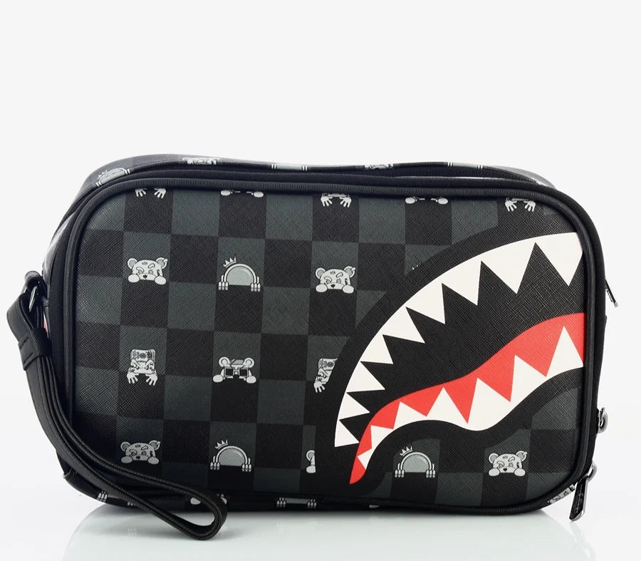 Pochette Sprayground Grey Peeking Character Check