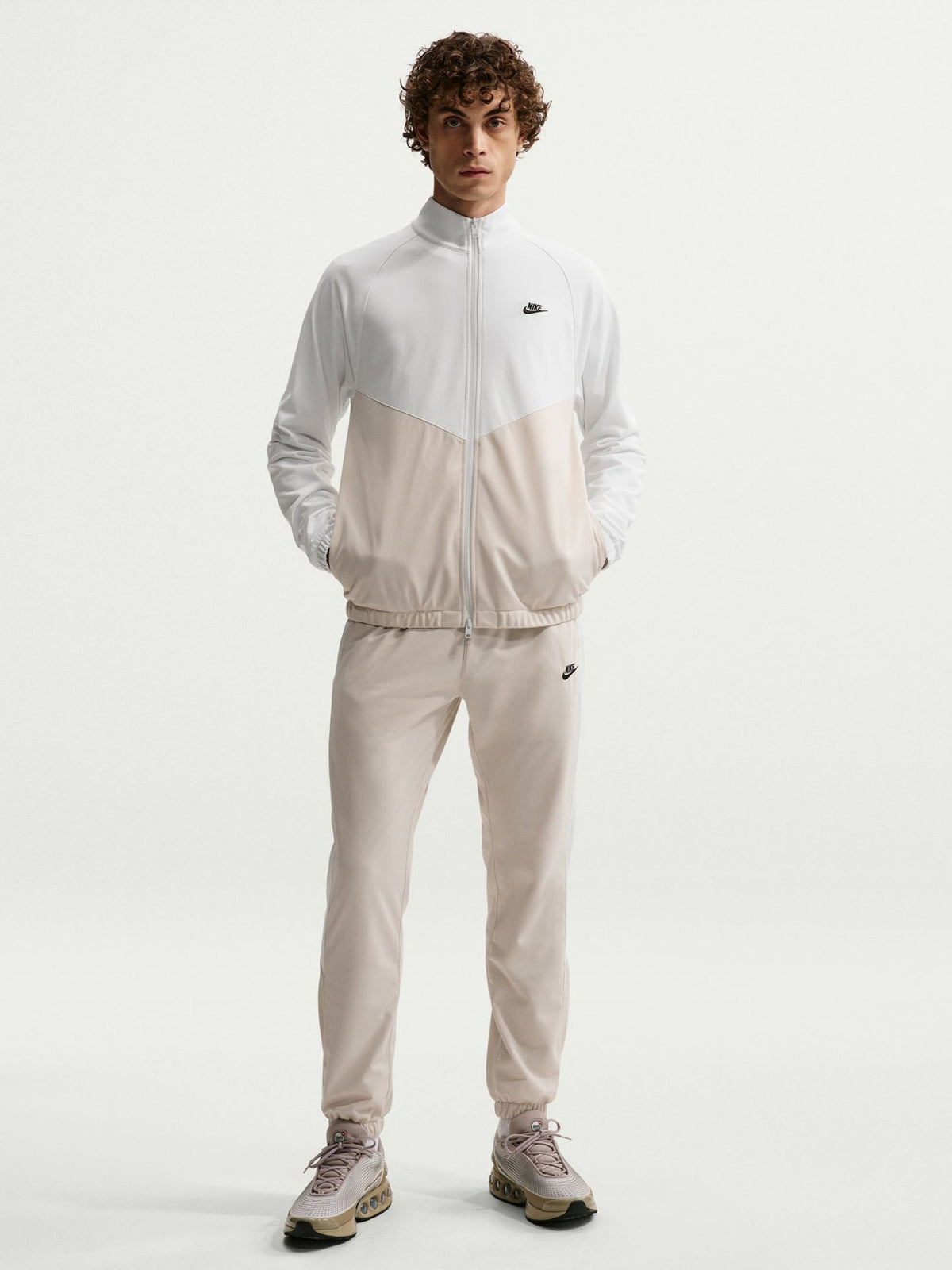 Tuta Nike acetata bianca/beige